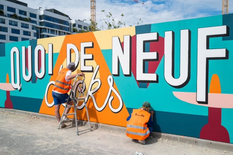 Fresque réalisée par Quai_36 dans le quartier des Docks de Saint-Ouen (©DR)