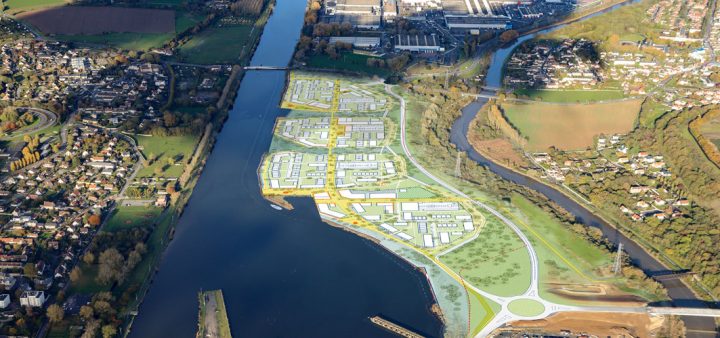 une friche industrielle devient écoquartier sur les bords de l’Orne