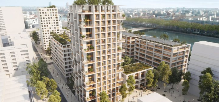 Modélisation de l'immeuble Essentiel dans le quartier Lyon Confluence