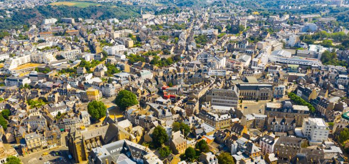 Ville de Saint-Brieuc dans la région bretagne du nord-ouest de la France