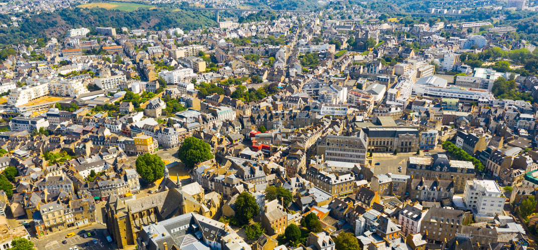 Ville de Saint-Brieuc dans la région bretagne du nord-ouest de la France