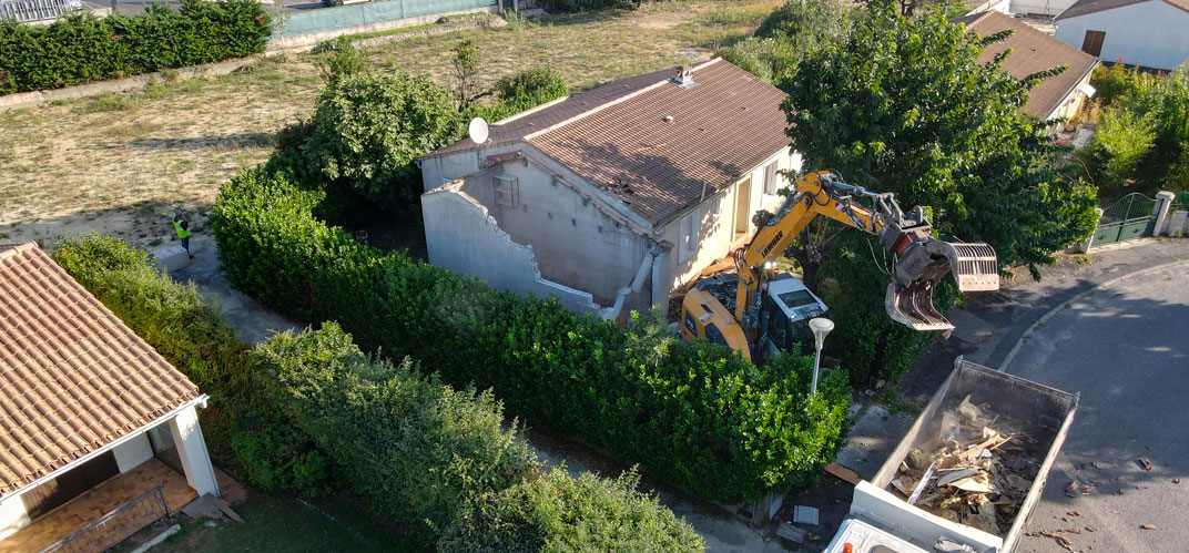 Inondation dans le Gard : des maisons détruites après la crue.