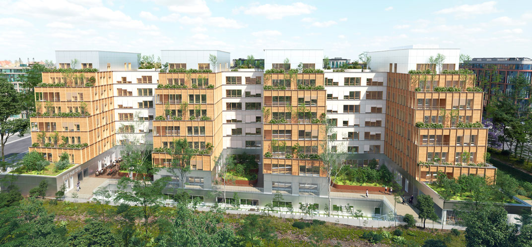 Transformer les bureaux vides en logements : à Champs-sur-Marne, un ancien immeuble de La Poste se reconvertit en résidence de coliving.